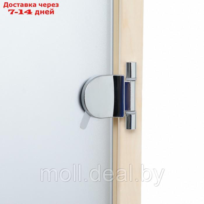 Дверь для бани и сауны "Графит", размер коробки 170х70 см, липа, 8 мм - фото 5 - id-p222179187