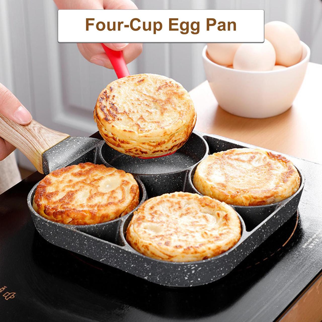 Сковорода разделенная для завтрака с антипригарным покрытием / Сковорода с ручкой четыре сек - фото 8 - id-p222222097
