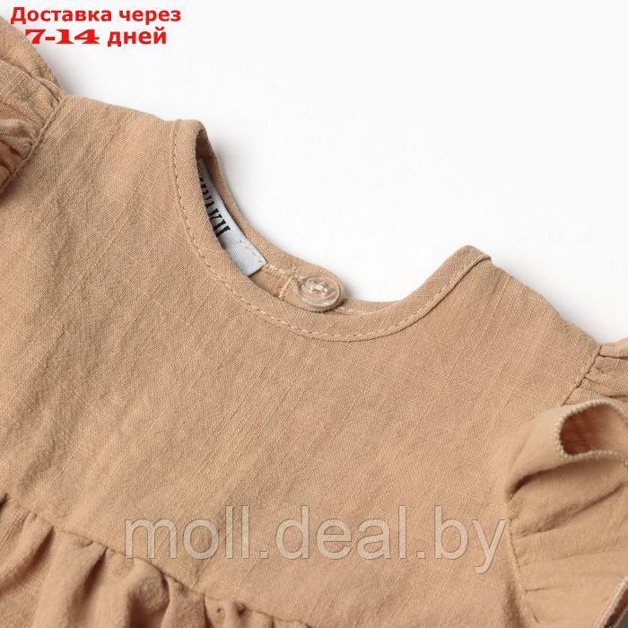 Комплект для девочки (туника,шорты) MINAKU, цвет бежевый, размер 68-74 - фото 2 - id-p222195710