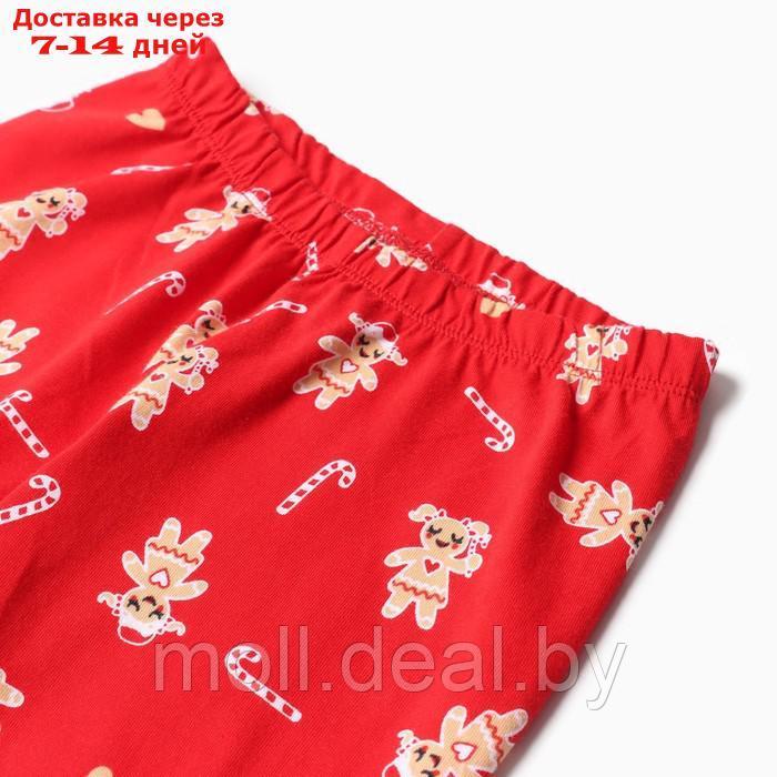 Пижама для девочки, цвет красный/печеньки, рост 104-110 см - фото 10 - id-p222171856