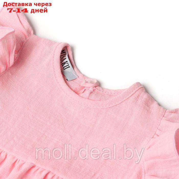 Комплект для девочки (туника,шорты) MINAKU, цвет розовый, размер 62-68 - фото 2 - id-p222195721
