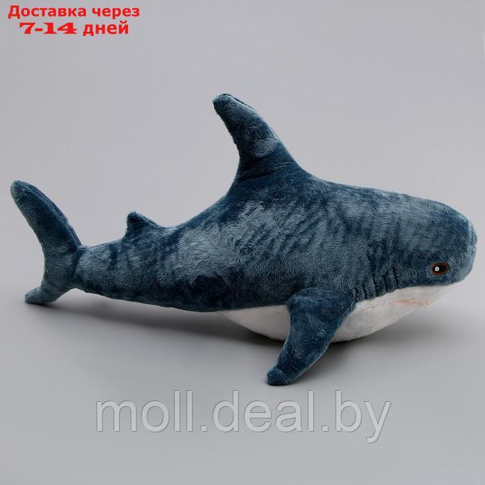 Мягкая игрушка "Акула", 60 см, цвет синий - фото 2 - id-p222178224