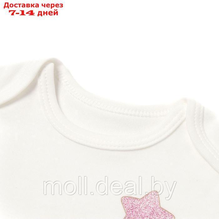 Комплект детский, цвет белый/розовый, рост 62 см - фото 2 - id-p222194848