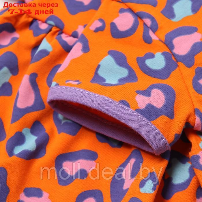 Платье Bloom Baby Лео с кор. рукавом, р. 62 см, оранжевый - фото 3 - id-p222194852