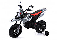 Детский электромотоцикл RiverToys P444PP-S317 (серый)