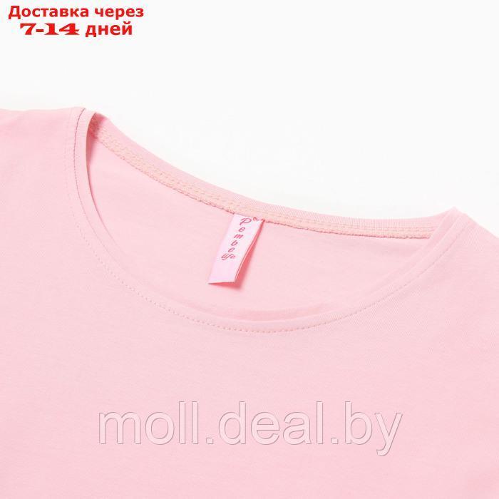Лонгслив для девочки, цвет светло-розовый, рост 128 см - фото 2 - id-p222194868