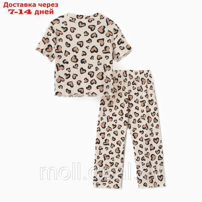 Пижама детская (футболка и брюки) KAFTAN Leo love размер 30 (98-104см) - фото 6 - id-p222179426