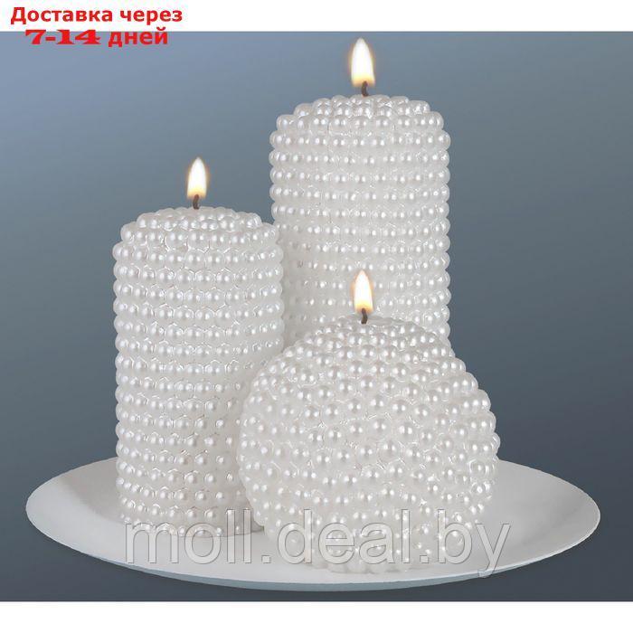 Набор свечей "жемчужный" белый - фото 1 - id-p222178397