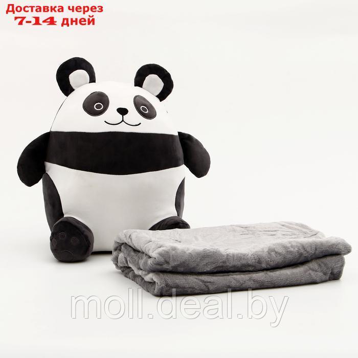 Мягкая игрушка "Панда" с пледом, 35 см - фото 1 - id-p222194902