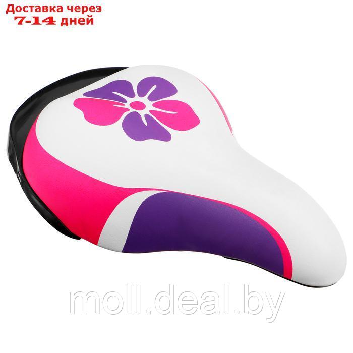 Седло Dream Bike детское, цвет белый/фиолетовый/розовый - фото 1 - id-p222195928