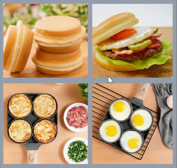 Сковорода разделенная для завтрака с антипригарным покрытием / Сковорода с ручкой четыре сек - фото 10 - id-p222222097