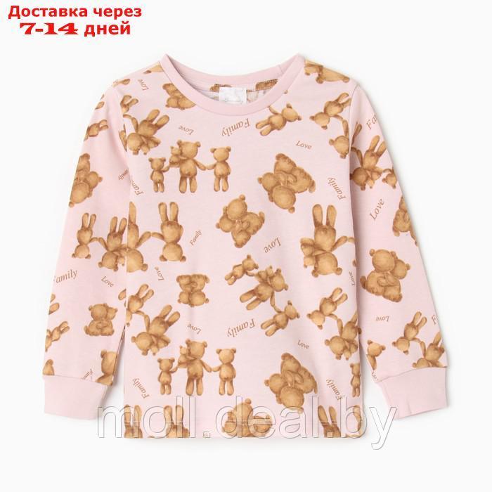 Пижама для девочки, цвет розовый, рост 98-104 см - фото 3 - id-p222178536