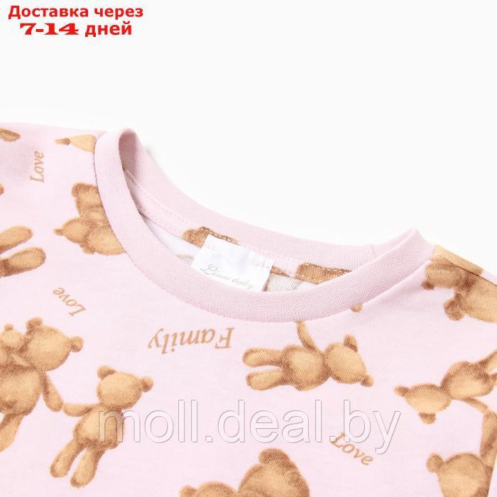 Пижама для девочки, цвет розовый, рост 98-104 см - фото 4 - id-p222178536