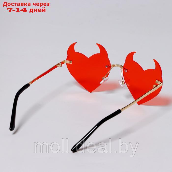 Карнавальые очки "Сердце дьявола", цвета МИКС - фото 3 - id-p222178557