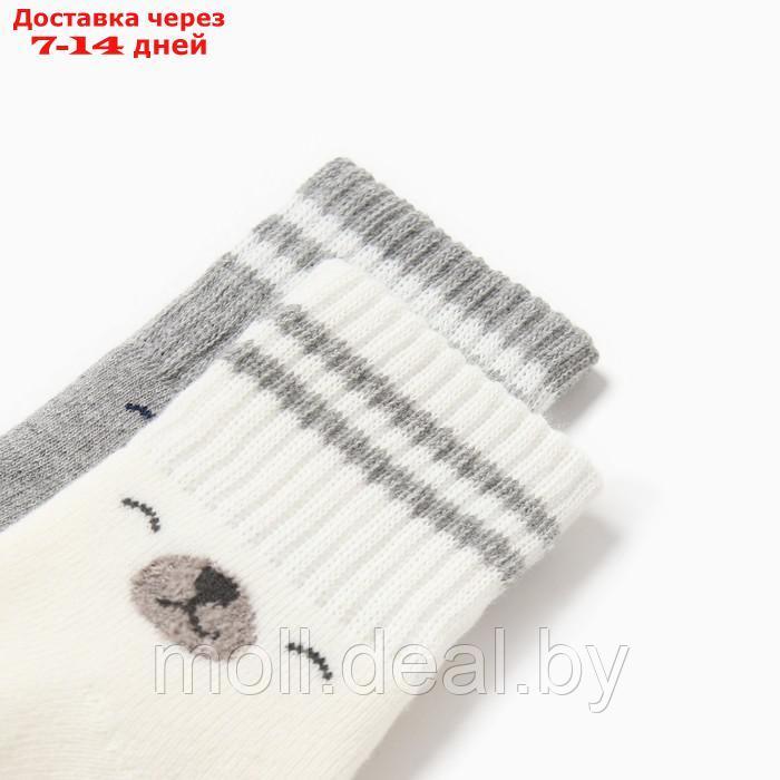 Набор носков Крошка Я Basic Line, 2 пары, 0-6 мес., молочный/серый - фото 2 - id-p222179563
