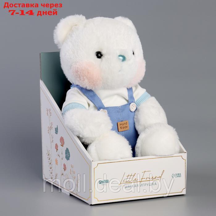 Мягкая игрушка "Little Friend", медведь в синем комбинезоне - фото 1 - id-p222178578