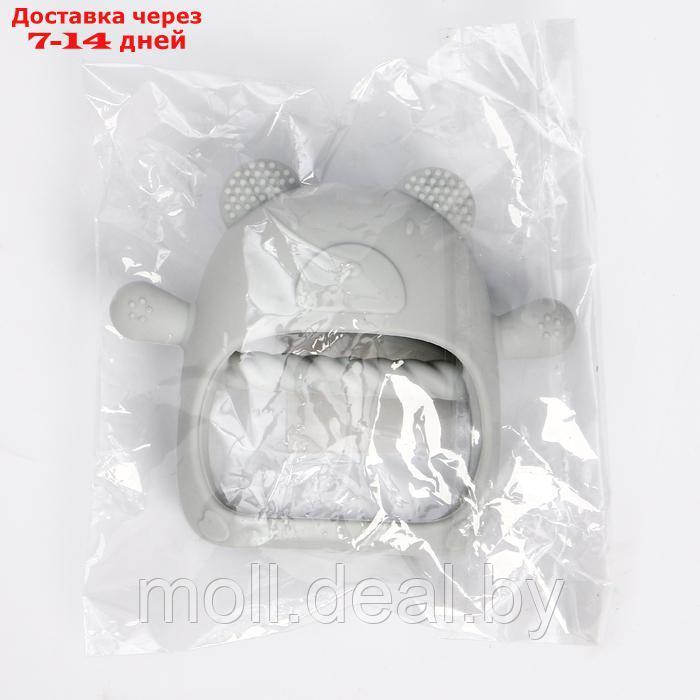 Прорезыватель зубной в форме соска "Мишка", цвет серый - фото 5 - id-p222195076