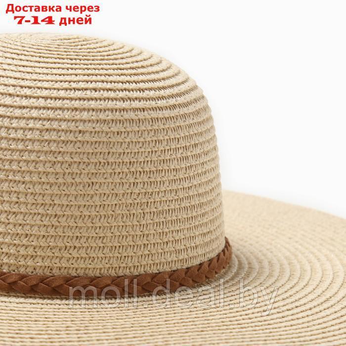 Шляпа женская MINAKU, цв. бежевый, р-р 58 - фото 3 - id-p222194180