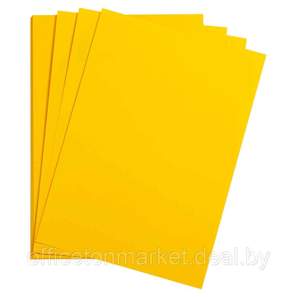 Бумага цветная "Maya", 50x70 см, 270 г/м2, ярко-желтый - фото 1 - id-p222227671