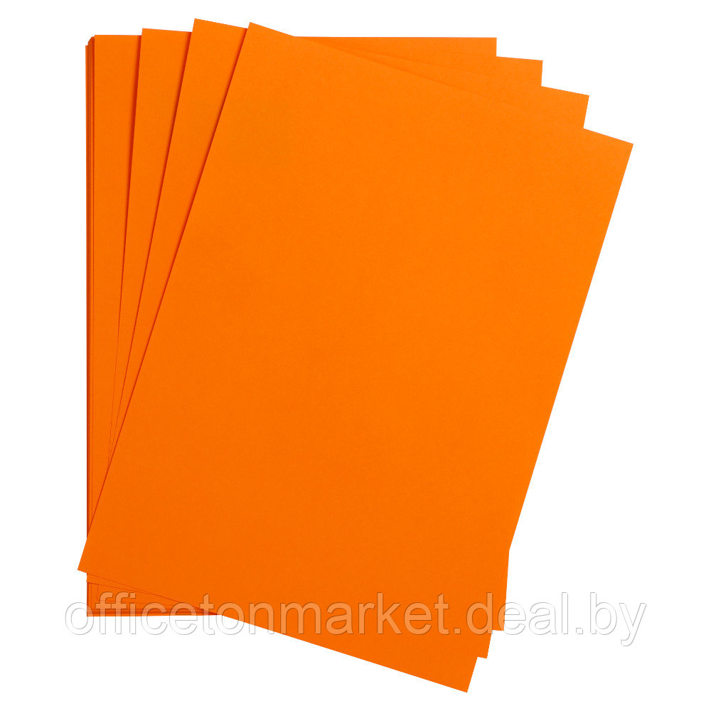 Бумага цветная "Maya", 50x70 см, 270 г/м2, светло-оранжевый - фото 1 - id-p222231641
