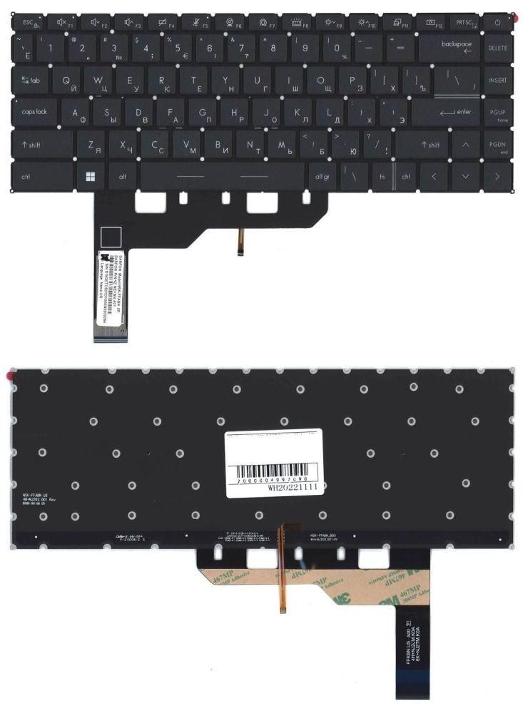 Клавиатура для ноутбука MSI GS66, черная с подсветкой - фото 1 - id-p222232723