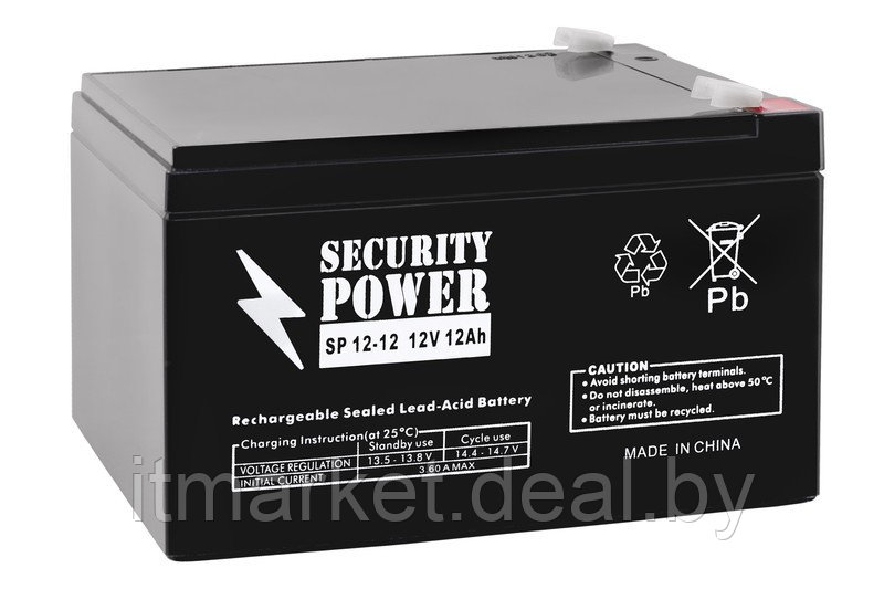 Аккумулятор для ИБП Security Power SP 12-12 F1 - фото 1 - id-p222231915