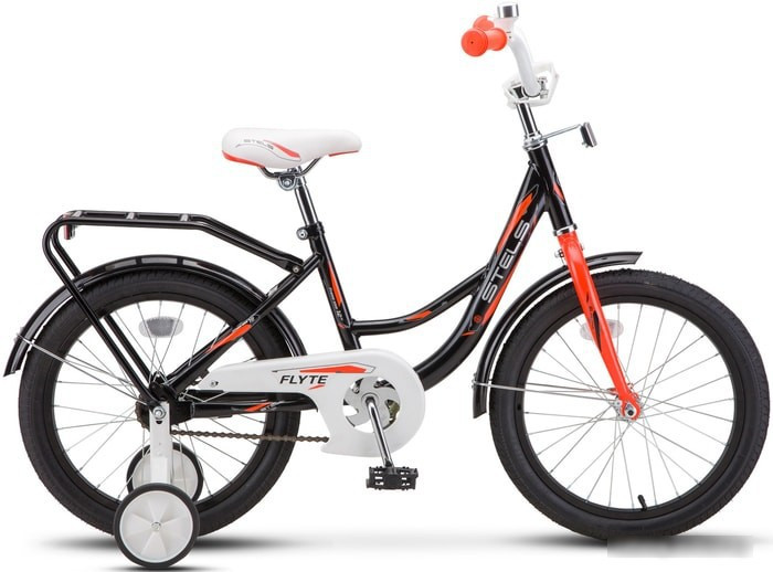 Детский велосипед Stels Flyte 18 Z011 2021 (черный/красный) - фото 1 - id-p222233313