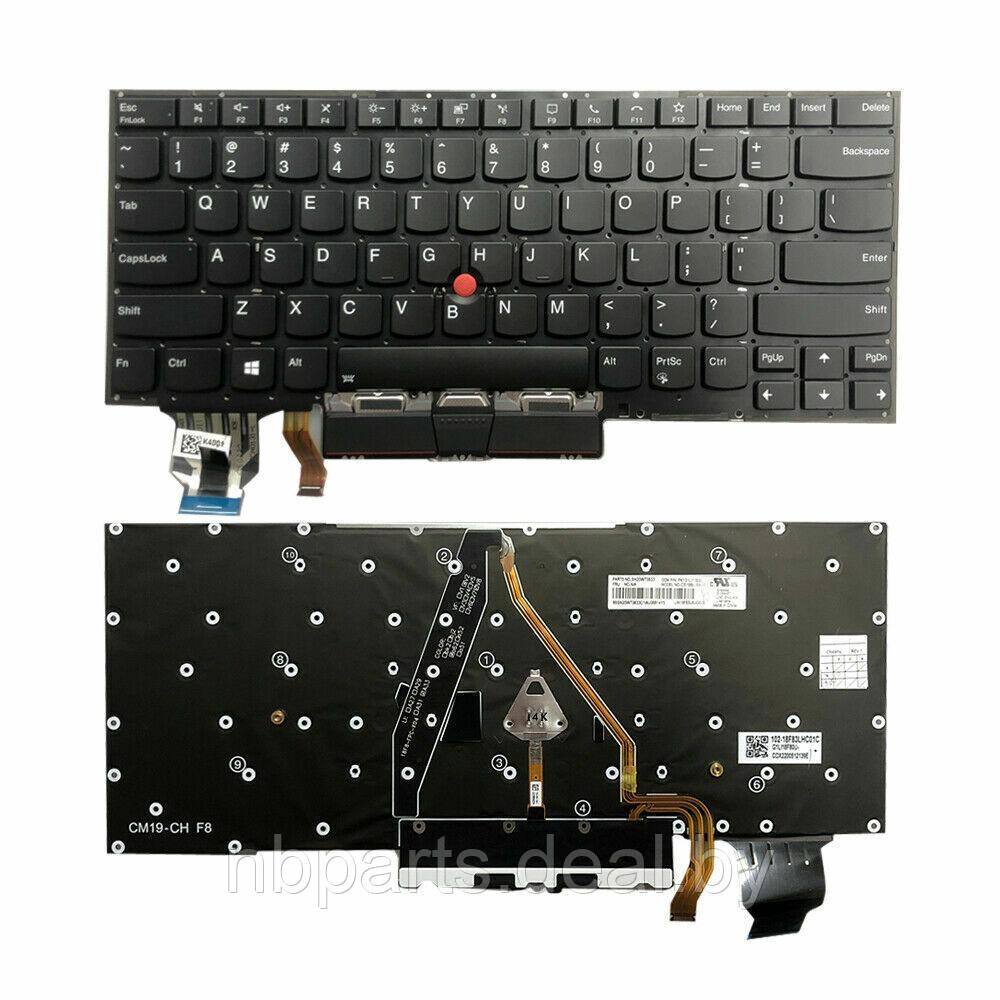 Клавиатура для ноутбука Lenovo ThinkPad X1 carbon 7th Gen, чёрная, с подсветкой, RU - фото 1 - id-p135554258