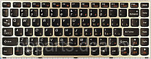 Клавиатура для ноутбука Lenovo IdeaPad U460, чёрная, с серой рамкой, RU