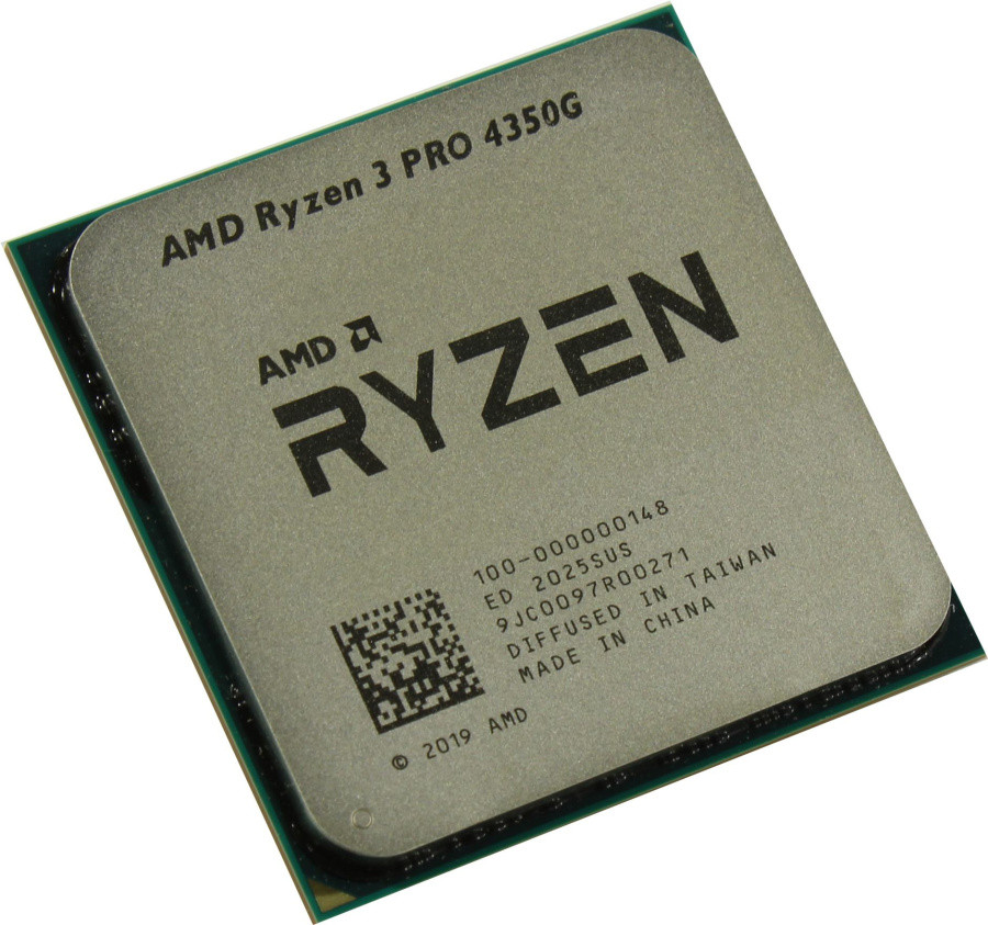 Процессор CPU AMD Ryzen 3 PRO 4350G (100-000000148) 3.8 GHz/4core/SVGA RADEON/2+4Mb/65W Socket AM4 - фото 1 - id-p220272863