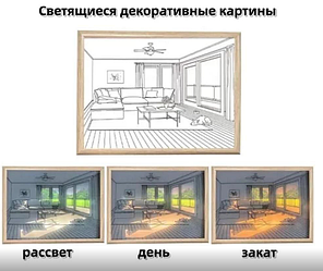 Интерьерная картина на стену с подсветкой