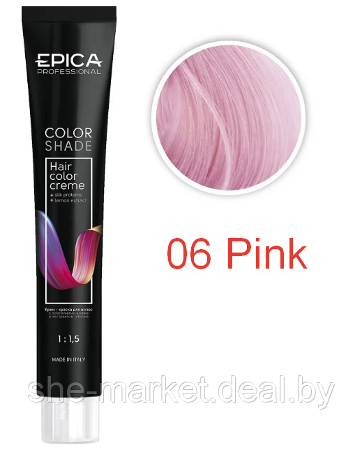 Крем-краска COLORSHADE 06 Pink пастельное тонирование Розовый, 100мл - фото 1 - id-p222236255