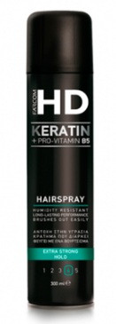 Лак для волос HD KERATIN+PROVITAMIN B5 экстрасильной фиксации, 300 мл - фото 1 - id-p222236518