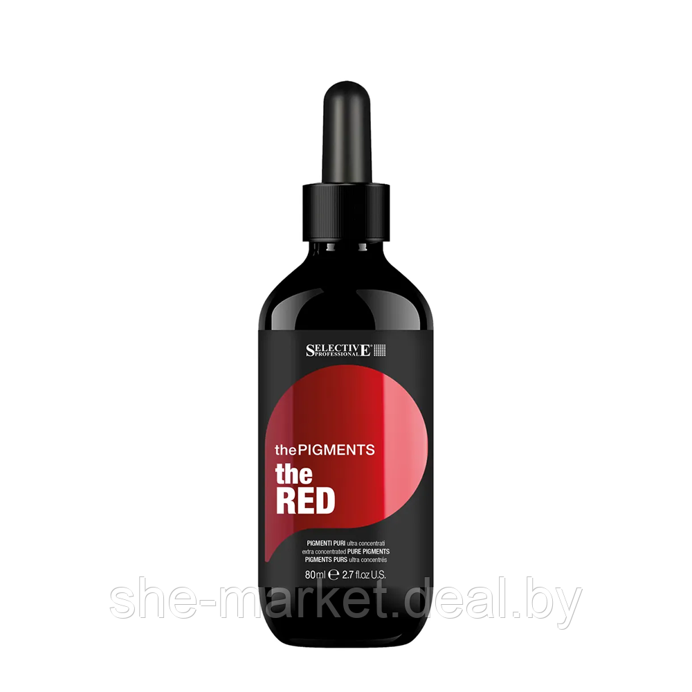 Пигмент чистый ультраконцентрированный для окрашивания волос красный RED, 80мл - фото 1 - id-p222236770
