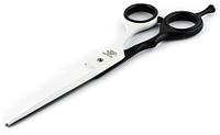 Ножницы парикмахерские прямые с микронасечкой PBS-EP-32166 Black/White (6.0")