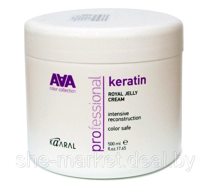 Питательная крем-маска Keratin Royal Jelly Cream AAA, 500мл - фото 1 - id-p222236774