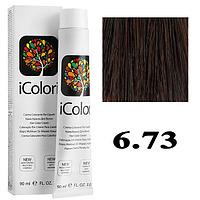 Крем-краска для волос iColori ТОН - 6.73 русый с оттенком лесного ореха, 90мл
