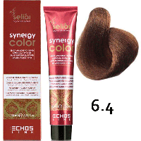 Безаммиачная краска для волос SELIAR SYNERGY COLOR 6.4 DARK BLONDE COPPER Медный темно-русый