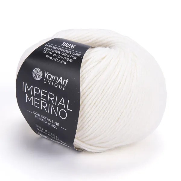 Пряжа Yarnart Imperial Merino (Ярнарт Империал Мерино) цвет 3302 белый