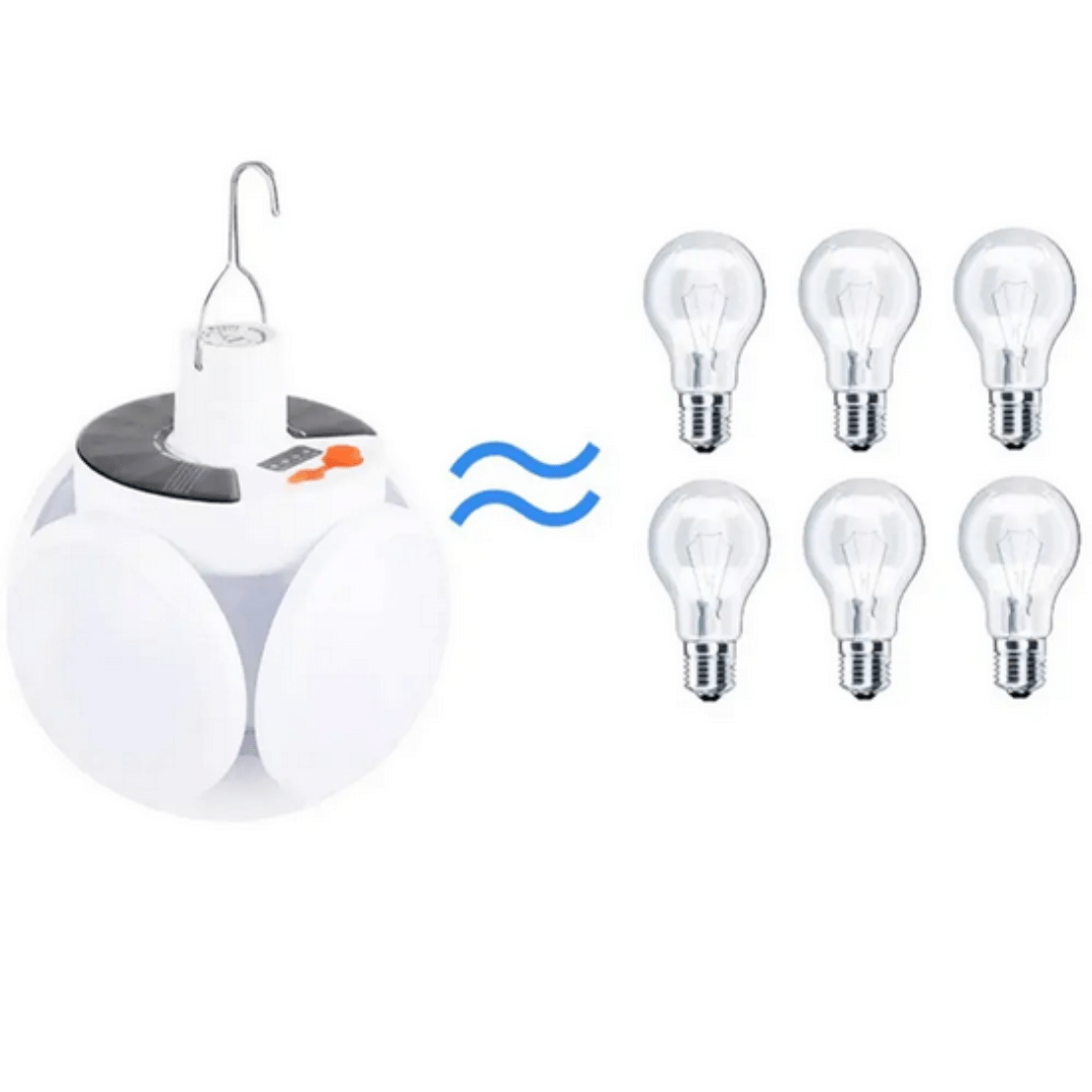 Складная кемпинговая подвесная лампа на 4 лепестка Solar emergency charging lamp 2029 (USBсолнечная батарея, 5 - фото 10 - id-p222238118