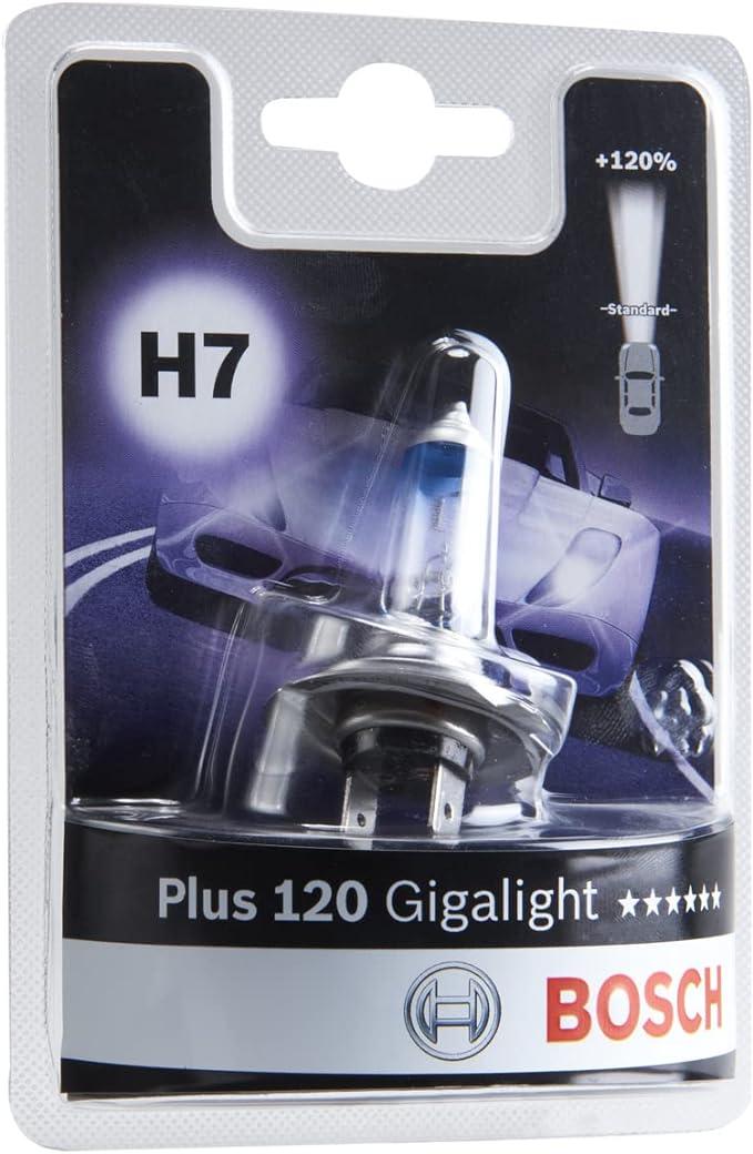 Лампа (H7) 55W 12V PX26D галогенная Plus 120 Gigalight блистер BOSCH 1987301110 - фото 2 - id-p222238360