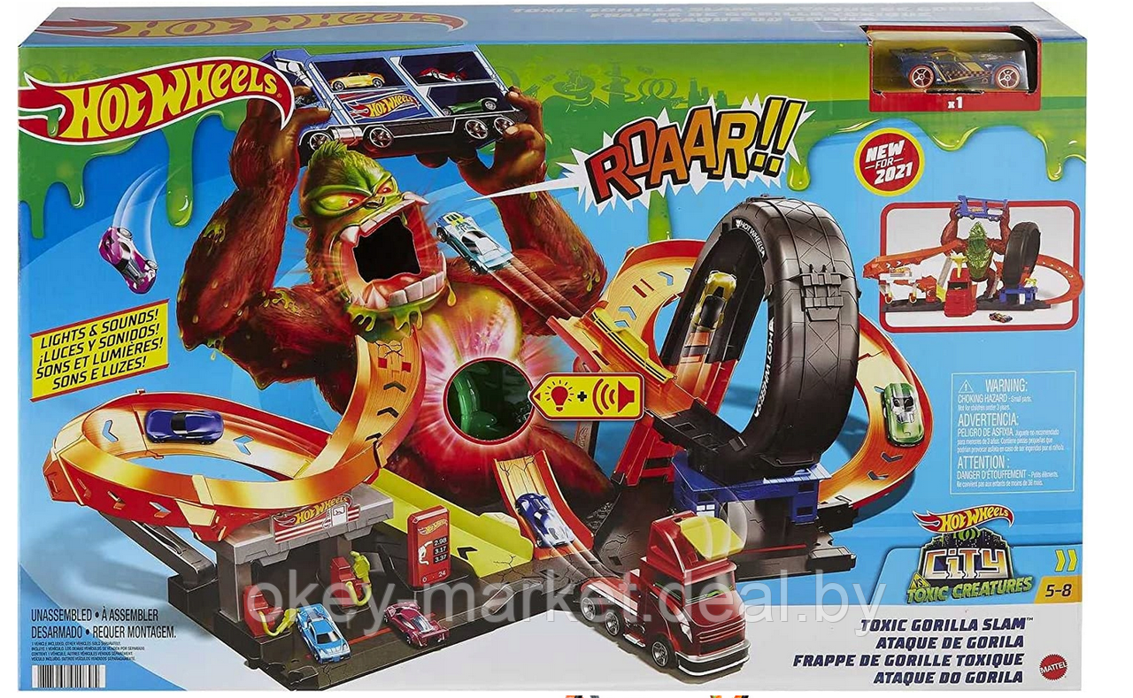 Игровой набор Hot Wheels Атака бешеной гориллы GTT94 - фото 1 - id-p188738652