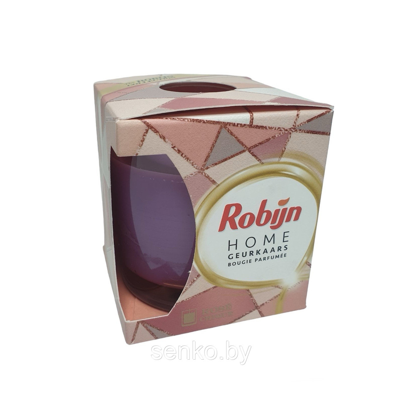 Ароматическая свеча парафиновая Robijn 80/72 мм Rose chique - фото 1 - id-p222238676