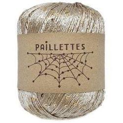 Пряжа с мелкими пайетками Paillettes Wool Sea цвет 006 бежевый