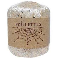 Пряжа с мелкими пайетками Paillettes Wool Sea цвет 62 кремовый