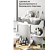 Полка - органайзер для ванной комнаты, туалета, кухни Multifuncshional Shelf / Полочка без сверления навесная, фото 8