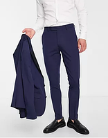 Темно-синие брюки-смокинг скинни ASOS DESIGN Размер W34L30
