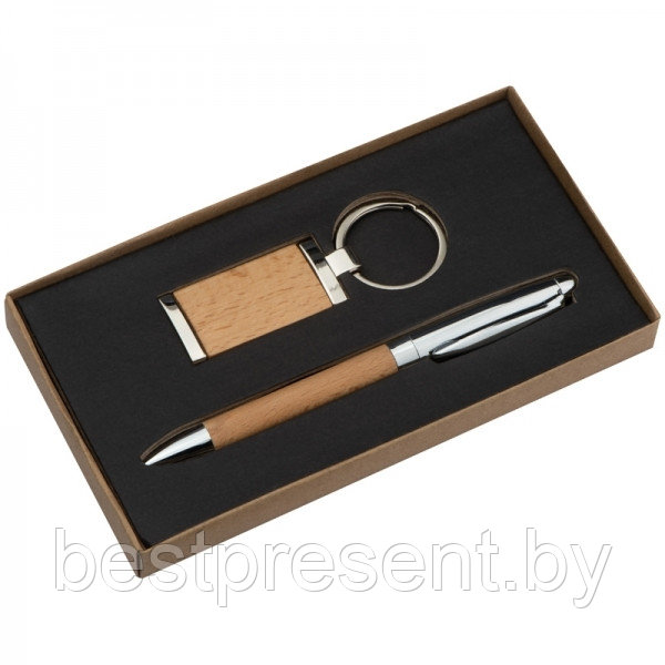 Набор: ручка шариковая и брелок для ключей - фото 1 - id-p222250913