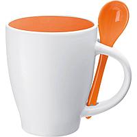 Кружка керамическая с ложечкой