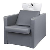 Комо мойка для волос, 013 белая, серый цвет обивки. На заказ